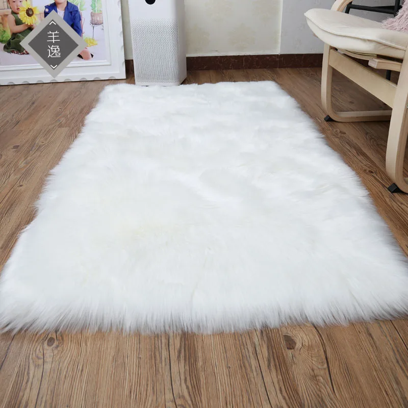 

Sheep escape plush bedroom carpet bedside carpet living room window blanket full of faux wool sofa mat tatami