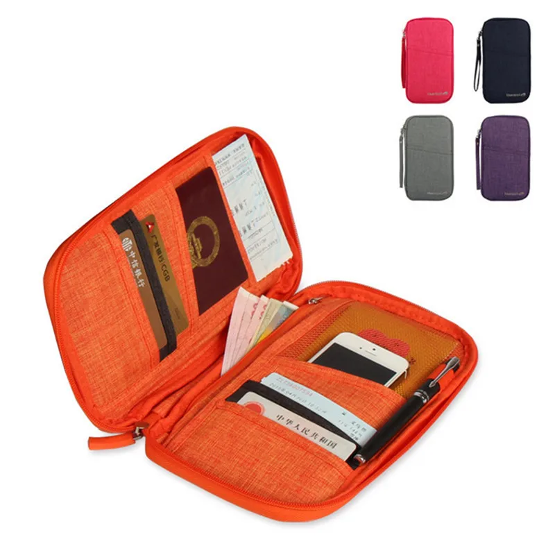 

New Korean Fashion Travel Passport Bag Multi-Function Wallet Storage Bag Cotton And Linen Ticket Clip Card Package TNT69