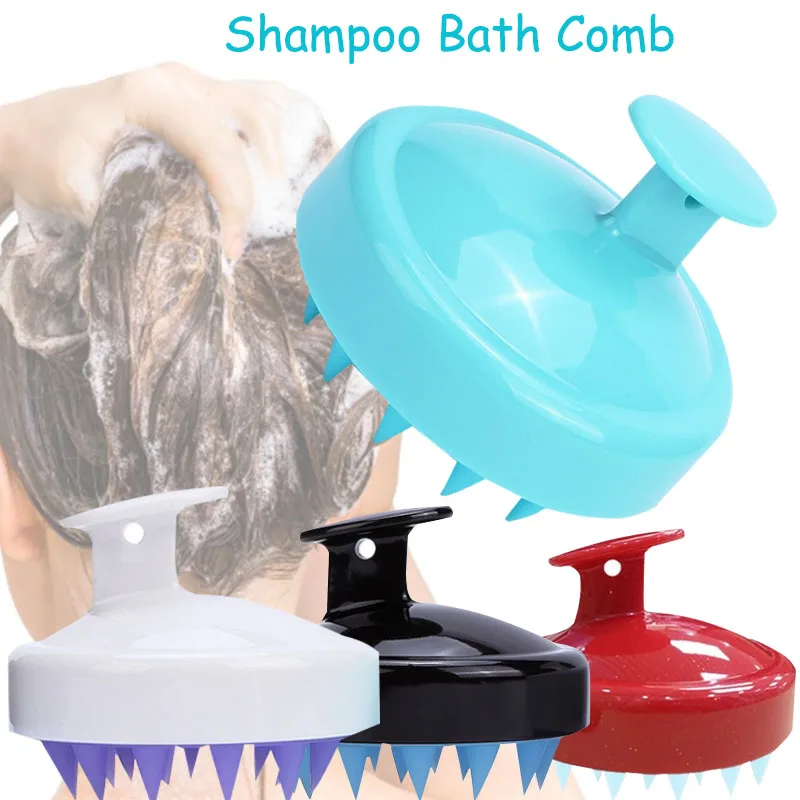 1Pcs Comfortable Silicone Shampoo Scalp Hairbrush Hair Washing Comb Body Bath Spa Slimming Massage Brush Personal Health Tools