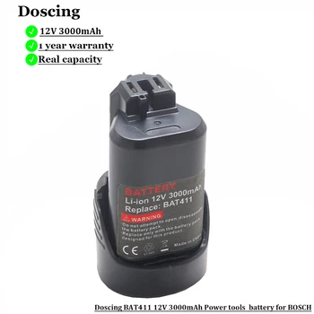 

Doscing electrical tools Battery for BAT411 12V 3.0Ah Rechargeable Batteries Replacement BAT411A BAT412 BAT412A BAT413 BAT413A