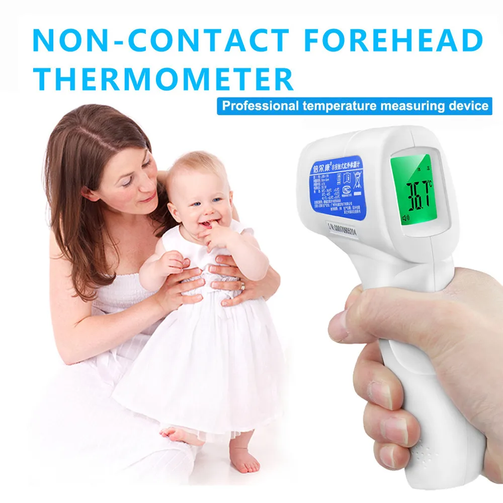

Hot Forehead Thermometer Non Contact Infrared Thermometer Body Temperature Fever Digital Measure Tool for Baby Adult 2020