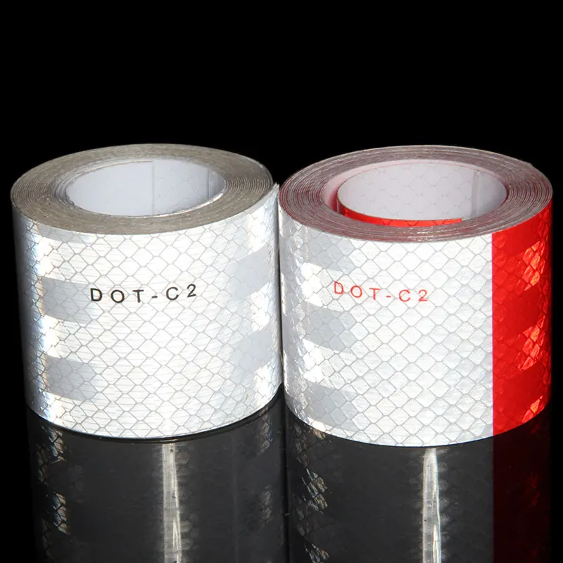 5cmX3.6m DOT-C2 Red-White Reflective Conspicuity Diamond Grade Tape Automotive Motorcycle Trailer Tractor Truck Reflectors Film |