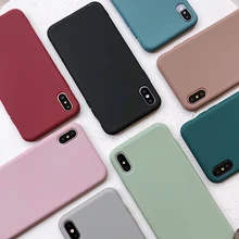 VZD сплошной цвет силиконовый чехол s для iphone XR X XS MaxCute карамельный цвет мягкий простой модный 6 6S 7 8 Plus чехол для телефона новинка