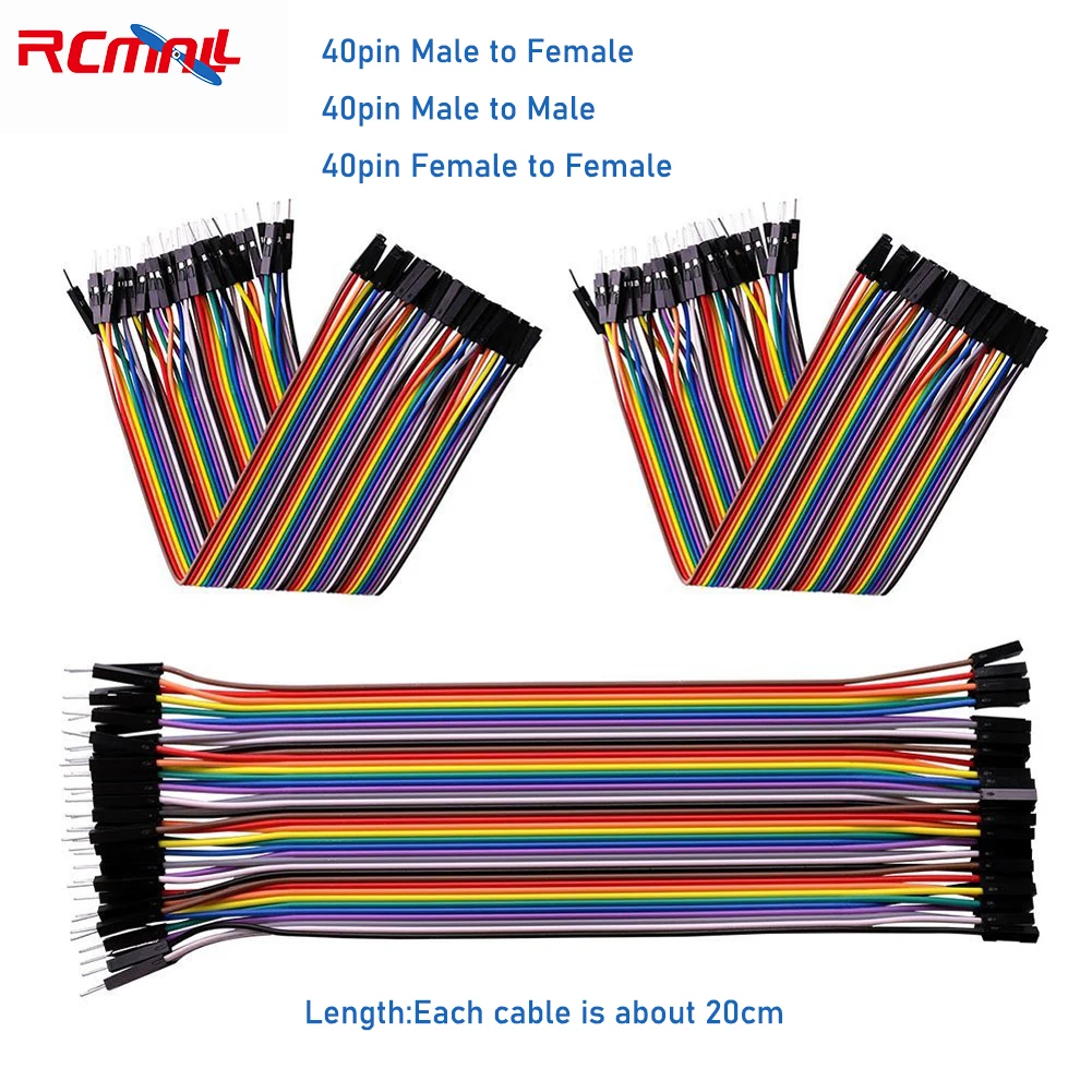 Dupont Wire Ribbon Cable 40pin Male to Female 40pin Male to Male 40pin Female to Female Breadboard Jumper Wires for Arduino 30cm 4pin dupont ph 2 0 female jack to usb 2 0 female male data cable