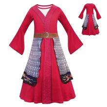 

Mulan Costumes Girl Dress Halloween Costumes for Kids Battle Robe Cosplay Anime Princess Dress Girl Carnival Superhero Clothes