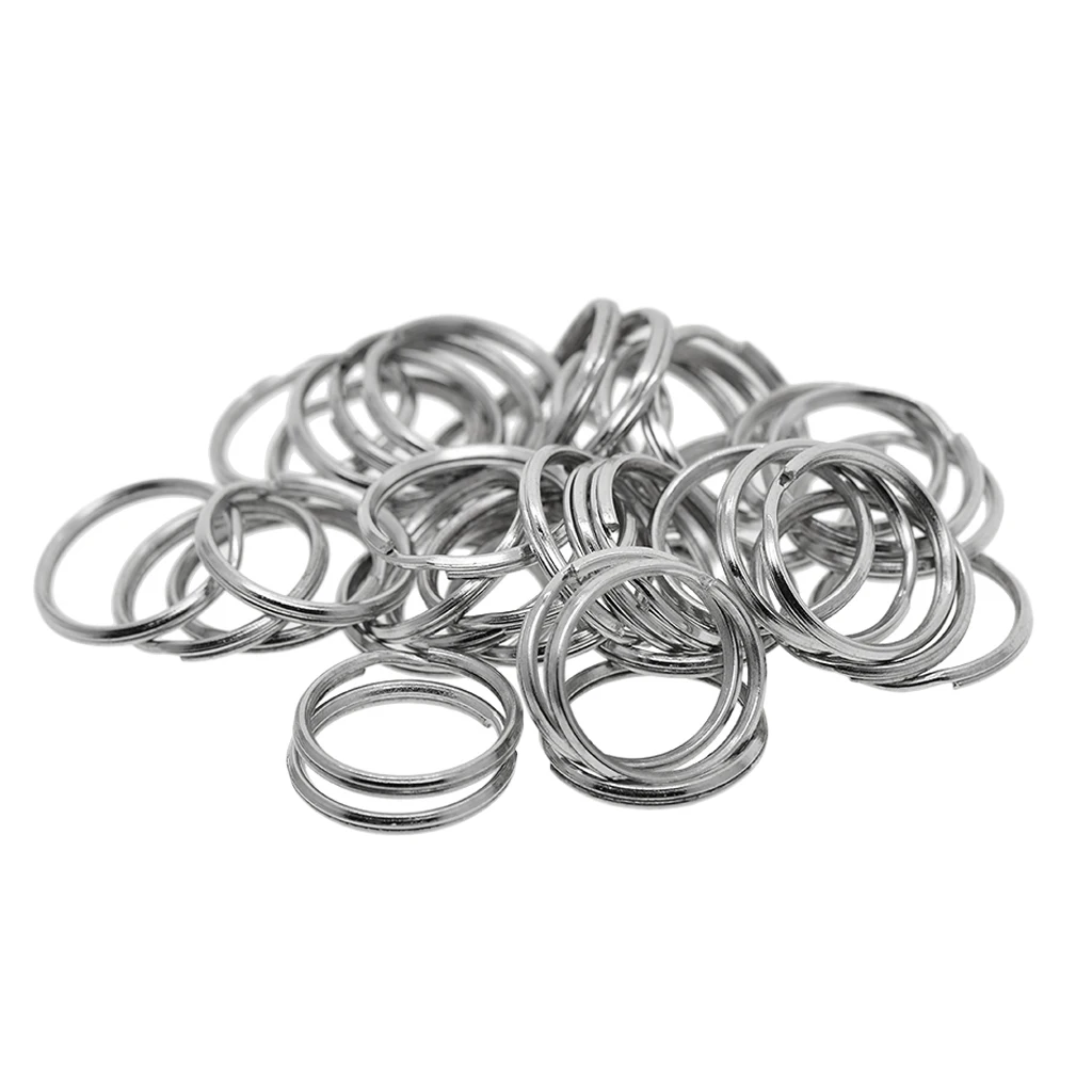 50pcs Split Key Rings 20mm Blanks Iron Keyring Hoop Metal Loop Ring Findings