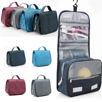

New Large Capacity Cosmetic Storage Bag Polyester Multifunction Travel Portable Cosmetic Bag Hanging Organizer Toiletry Pouch