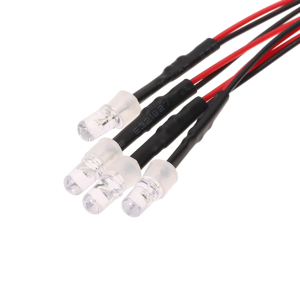 4 LED Lights Kit 2 White 2 Red for RC Car 110 18 Traxxas HSP Redcat RC4WD Tamiya Axial SCX10 D90 HPI RC Car Truck SUV Model (12)