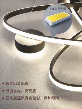 

LED living room lamp Chandelier creative simple Nordic style restaurant bar lighting glass round Dimmable 90-260V Hanging lights