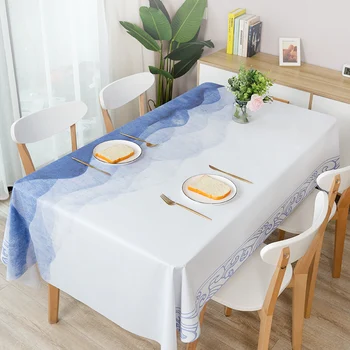 

PVC tablecloth rectangular dining table tablecloth printed tablecloth waterproof and oil proof for kitchen table decoration