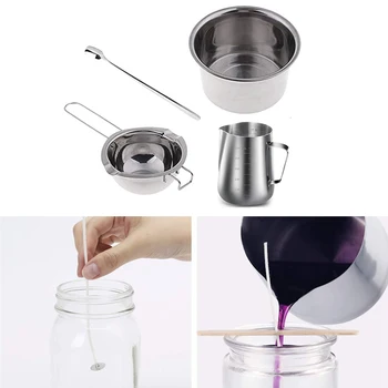 

Tools Candle Making Kit DIY Wax Melting Pot Jug Spoon Double Boiler Long