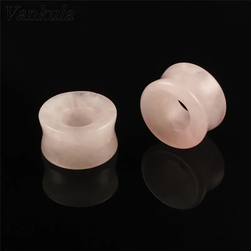 pink Vankula 2 шт натуральные Каменные Туннели для ушей для украшения тела диаметры для ушей Серьги Тоннели расширитель модный подарок - Окраска металла: pink