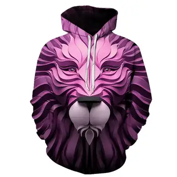 

Blue Lion 2019 new fashion hoodies men / women 3d hoodies sweatshirt double fox print Hoody Sweatshirt tracksuits Tops S-6XL