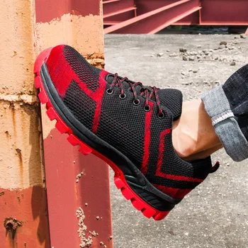 

High Quality Men's Vulcanize Shoes Outdoor Men Sneakers Mesh Breathable Comfortable Sports Casual Labor Shoes Calcados Masculino