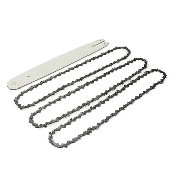 

16 Inch Chain Saw Guide Bar With 3pcs Semi Chisel Chains 3/8LP 050" For STIHL 009 012 021 E180 MS180 MS190
