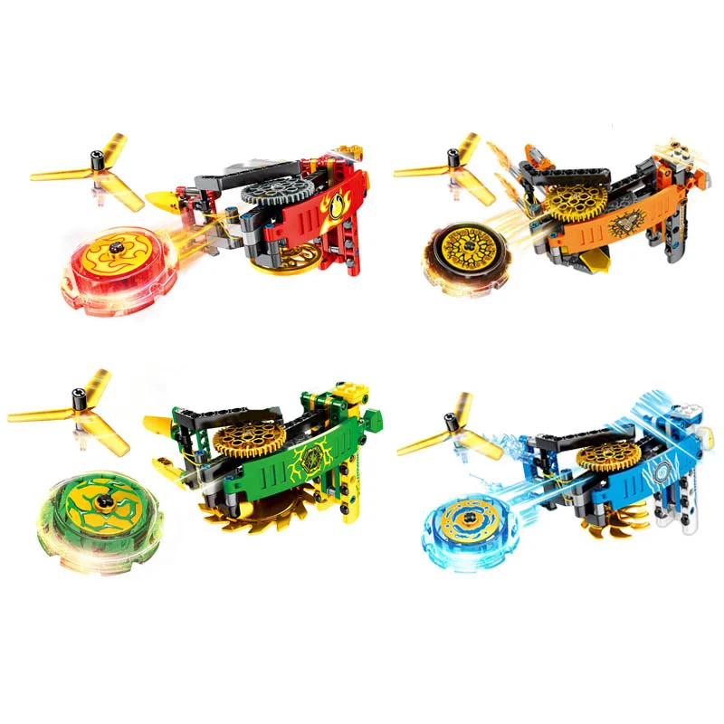 

114pcs Spinners Building Block Compatible Technic ninja figures Spinning Top Bricks Educational Toy for children