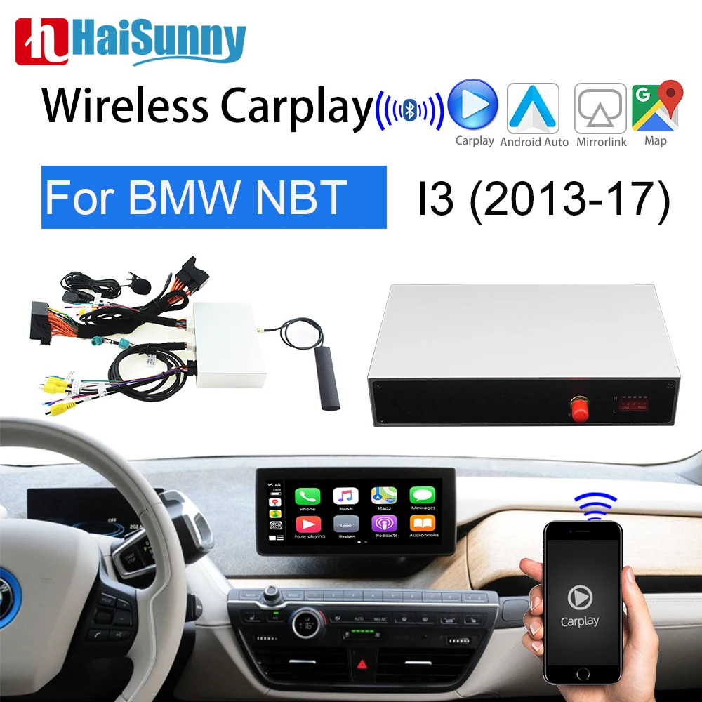 

Wireless Decoder Carplay Retrofit Support Auto Reverse Camera OEM Screen Navigation Car Play For BMW NBT i3 2013 2014 2015-2017