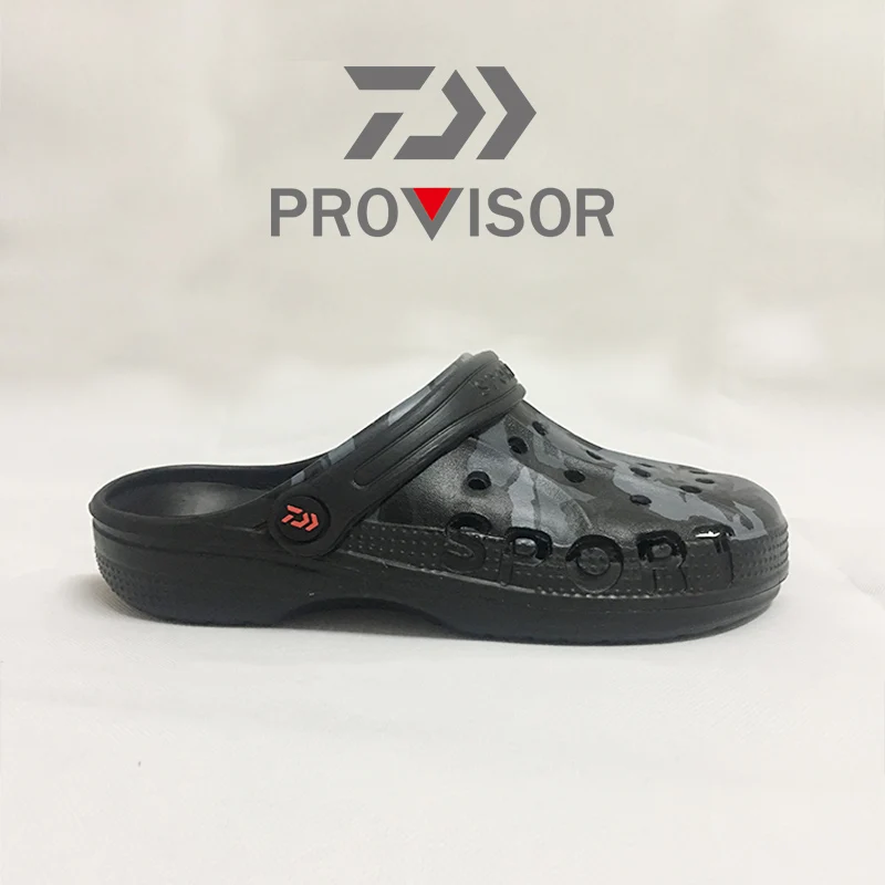 camouflage 1 dawa, рыболовство обувь пляжные сандалии на открытом воздухе; резиновые сапоги для сада светильник вес новые дышащие тапочки Daiwa Для мужчин летние мягкие водонепроницаемая обувь - Цвет: camouflage 1
