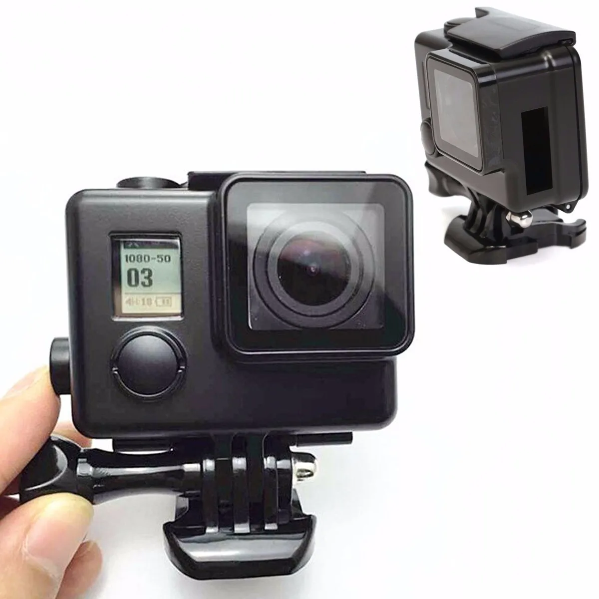 Рамка для камер Go Pro. Аксессуары Корпус защитный чехол для GoPro Hero 3+ 4 Спортивная камера+ защита объектива