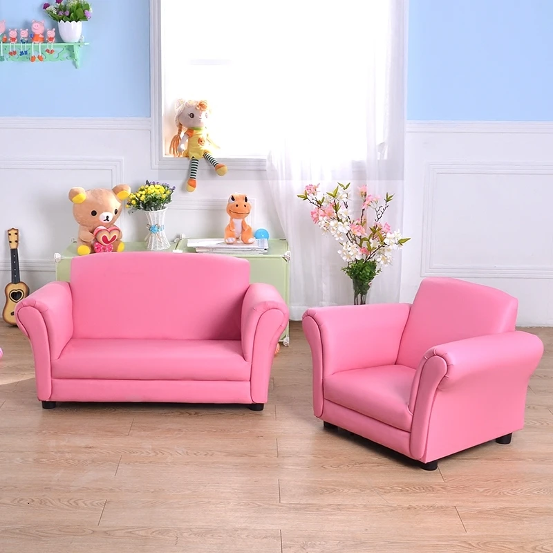 Двухместный детский маленький диван, милый розовый детский диван принцессы, простой домашний детский диван, сумка-фасоль Zitzak, детская мебель, 10 кг