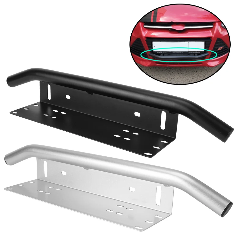 Log Light Mount Bracket SUV Lamp Holder Front Bumper License Plate Universal Aluminum Off Road LED Light Bar Frame Holder