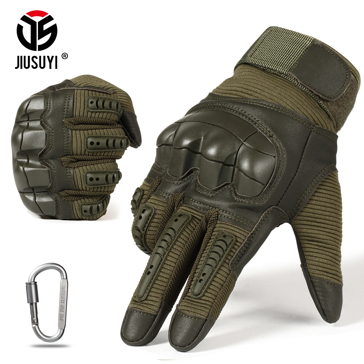 Full Finger Tactical Army Gloves Military Paintball Shooting Airsoft PU Leather Touch Screen Rubber Protective Gear Women Men 1
