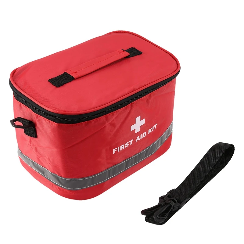 Outdoor First Aid Kit Sports Camping Bag Home Emergency Survival Package Red Nylon Striking Cross Symbol Crossbody | Дом и сад