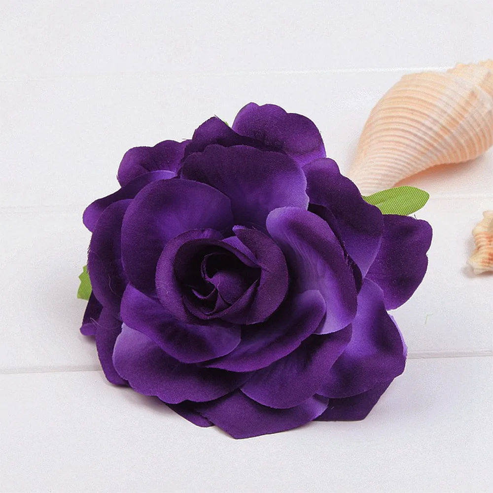 Свадебные розы цветок Женские аксессуары для волос повязка на голову овязка на полову металлическая заколка, зажим для волос зажим шпилька для волос клип#4 - Цвет: R