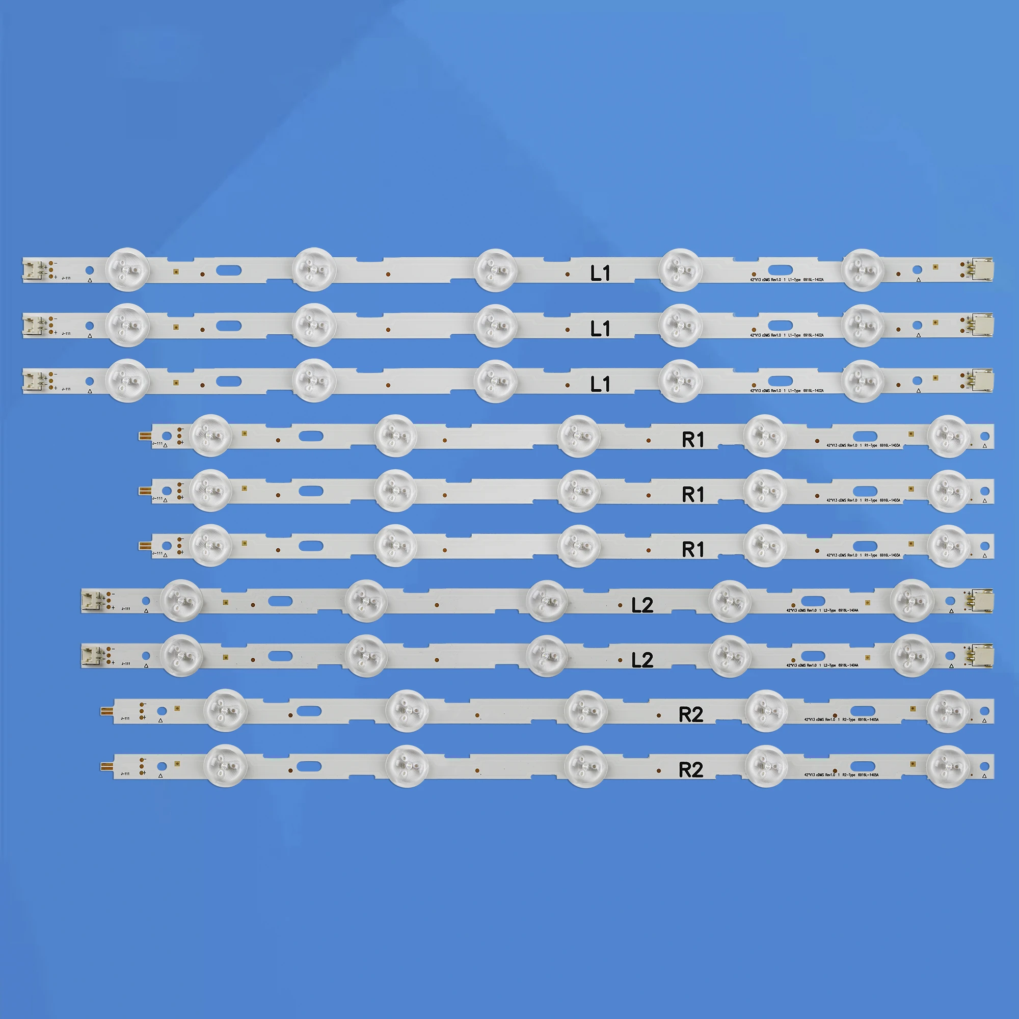

LED Backlight strip 10 lamp 42LN5204 42LN5200-ZA 6916L-1402A 6916L-1403A 6916L-1404A 6916L-1405A 42" V13 cDMS LC420DUE 42LN5300