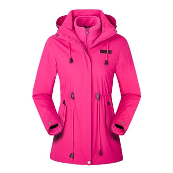 

1pc Waterproof Windproof Winter Warm Hooded Jacket Skiing Hiking Thermal Coat