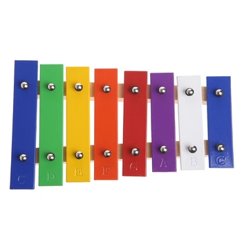 

8 Notes Wooden Children Kid Xylophone Glockenspiel Musical Instrument Music Toy 72XC