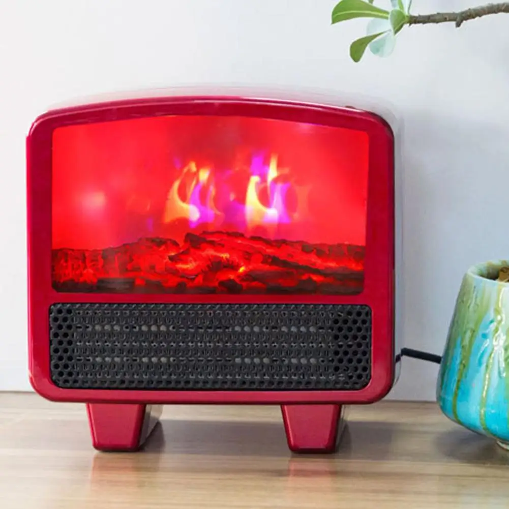 

Mini Flame Heater Small Space Heating Machine Tabletop Fireplace Heater For Home Office
