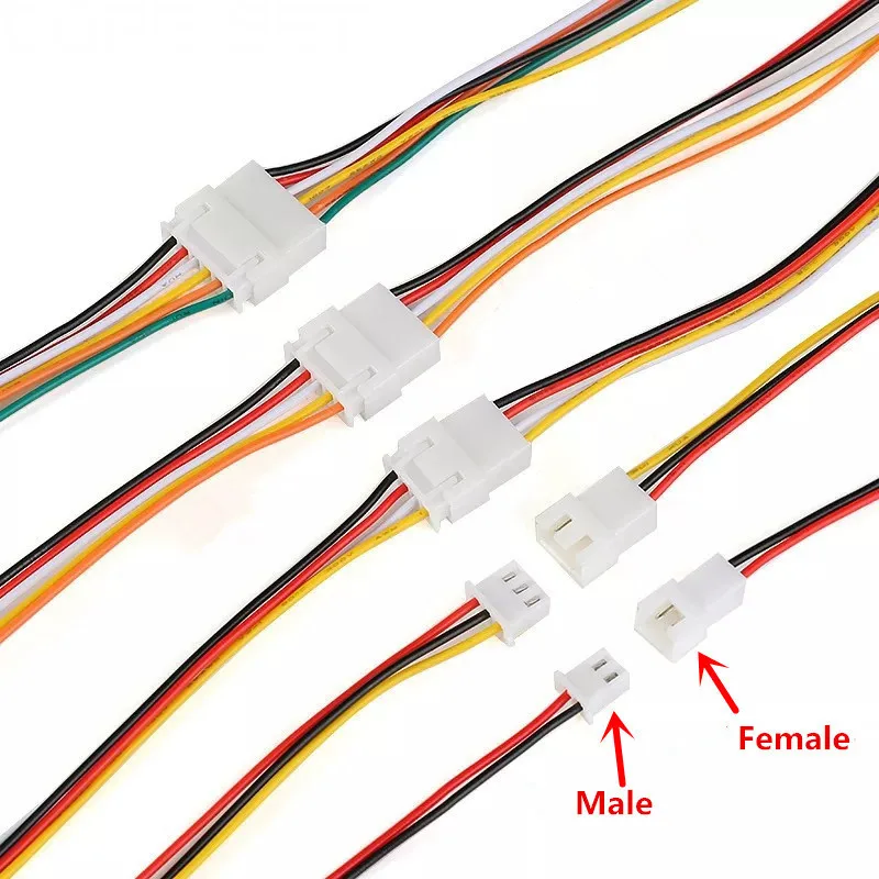 

XH2.54 2.54mm Wire Cable Connector XH Plug Male & Female Battery Charging Cable JST 20CM 1007-26 AWG Aerial Docking