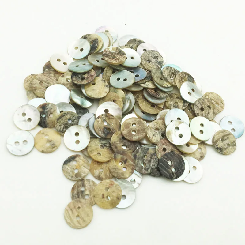 50PCS 11/15/18/20mm Natural Shell Sewing Buttons Color Japan Mother of Pearl MOP Round Shell 2 Hole Button Sewing Accessories