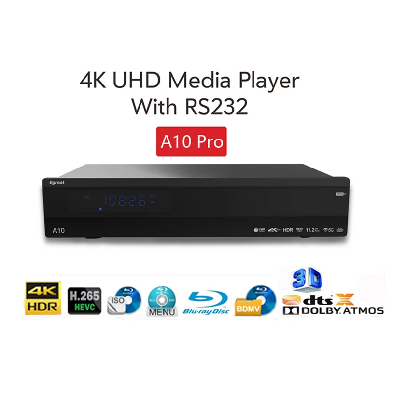 Медиа плеер Egreat A10 Ultra HD 3D 4K Android 5 1 ТВ приставка AC гигабитная LAN HDR10 Blu ray ISO Dolby DTS VIDON PK