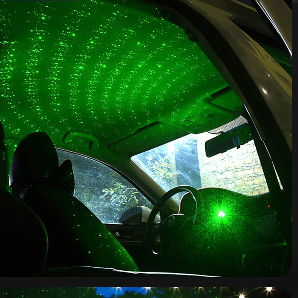 USB LED Car Roof Star Night Light Projector Atmosphere Galaxy Lamp Decor Car And Home Adjustable Multiple Lighting Effects 5V