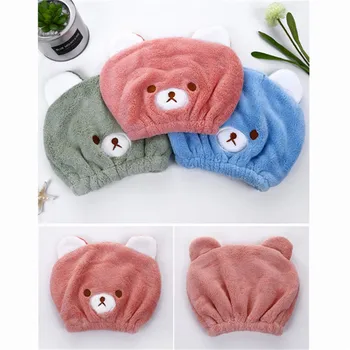 

1PC Children Cute Animal Cartoon Bath Water Absorption Magic quick-drying Bath Shower Hair Accessories Bathing Tools