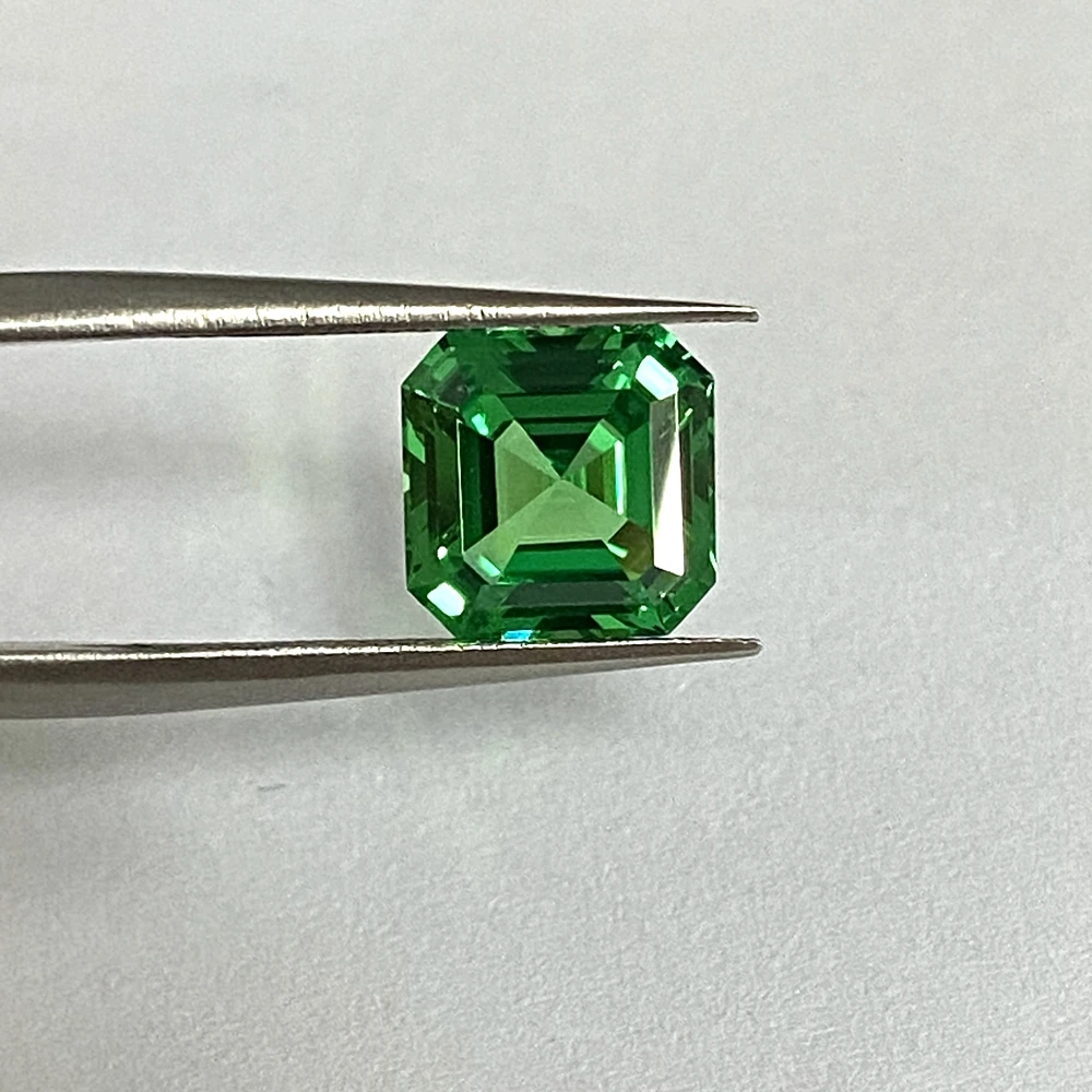 Meeiddian Asscher Cut 2 Karat Lab Creted Green Tsavorite Stone Explorer Per Carati