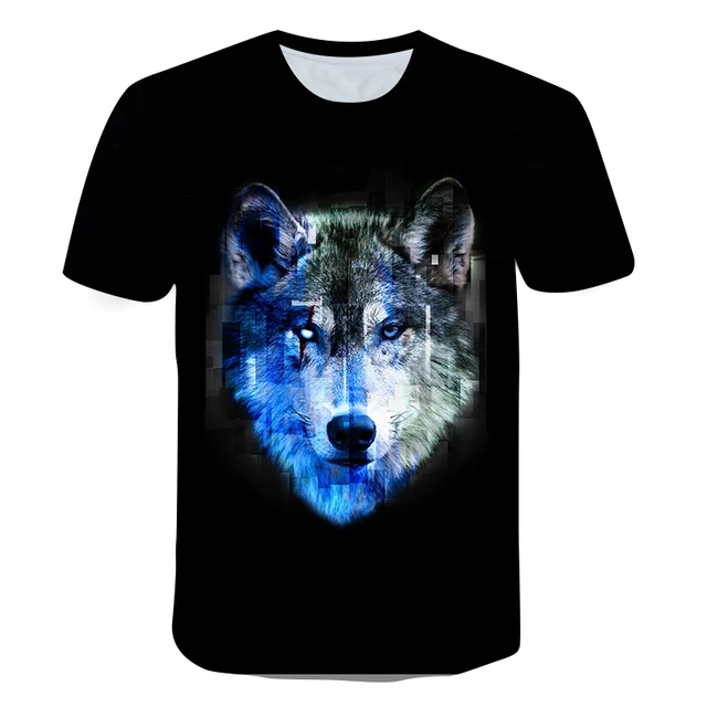 New Wolf T-shirt 3D Print Summer T shirt for Men Casual Oversized Men's Sports T-shirt O-neck hip hop Short Sleeve Tops Clothes t shirt for men-T902
