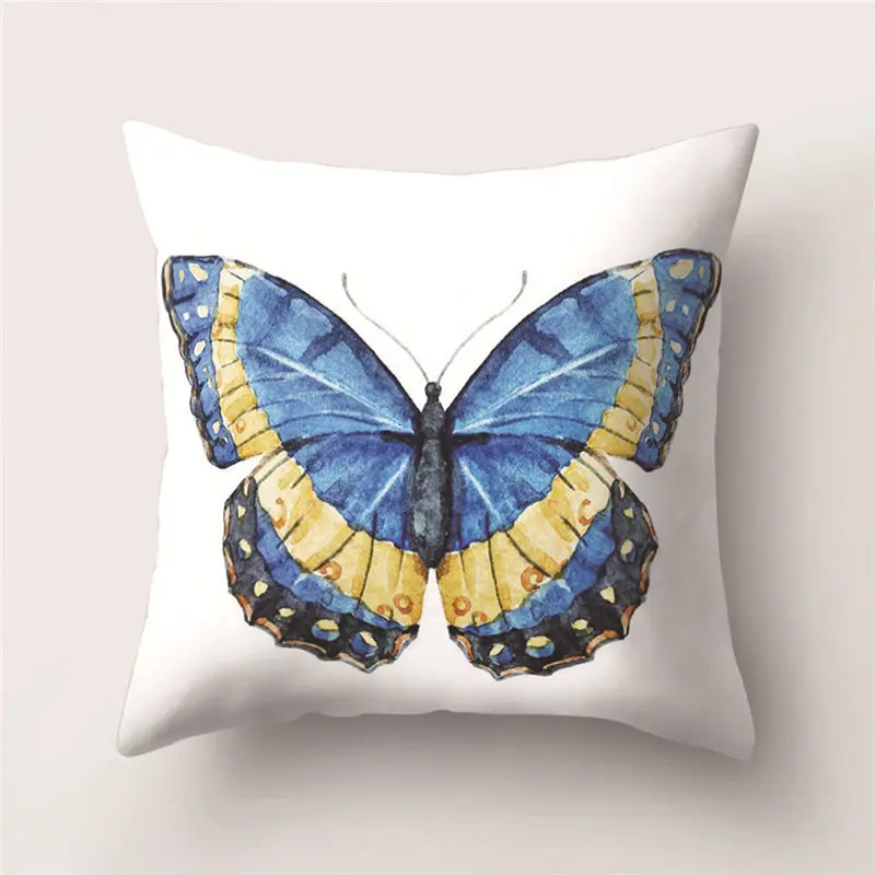 Чехол для подушки из полиэстера с принтом бабочки 45*45 см, декоративная наволочка для дивана, домашний декор для спальни 40849 - Цвет: 2BZ-40849-36