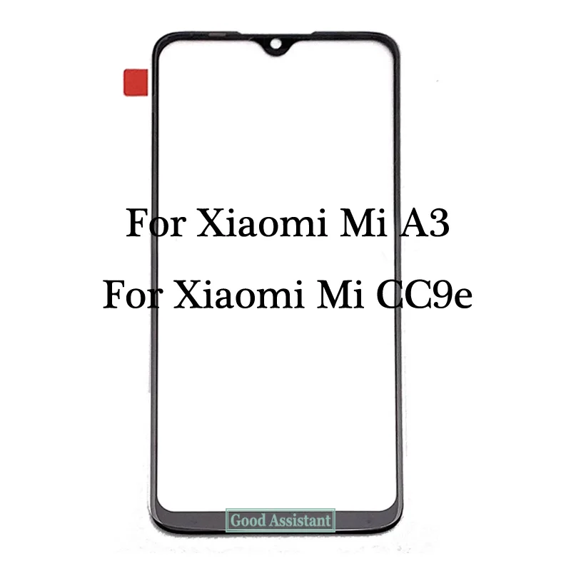 

Black 6.1 inch For Xiaomi Mi CC9e / For Xiaomi Mi A3 MiA3 Global Front Touch Screen Glass Outer Lens Replacement ( no Cable )