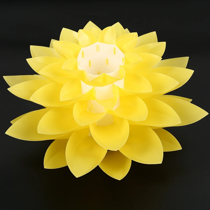 DIY Lotus абажур IQ PP потолочный светильник абажур-подвесной светильник, абажур для рождественской гостиной Декор Светильник ing, диаметр: 53 см(желтый
