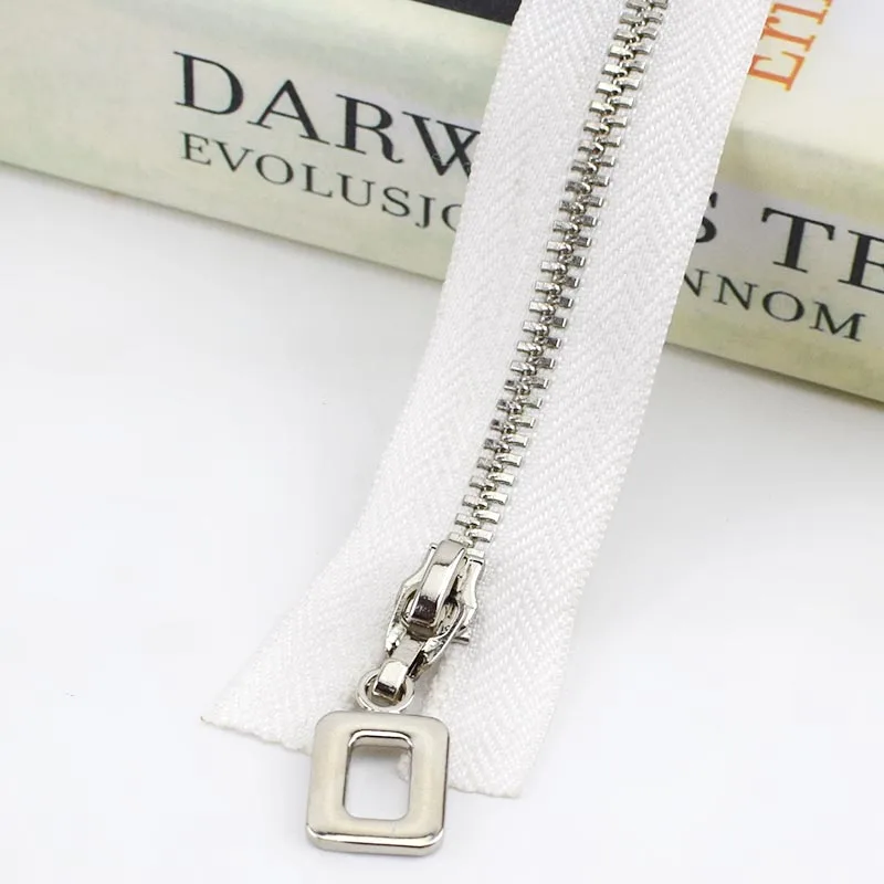 whitesilver 1 шт. 85 см Open-end Металлические молнии Авто замок 5# пуховик пальто юбка молния для шитья молния ремонт наборы DIY аксессуары для одежды - Цвет: whitesilver
