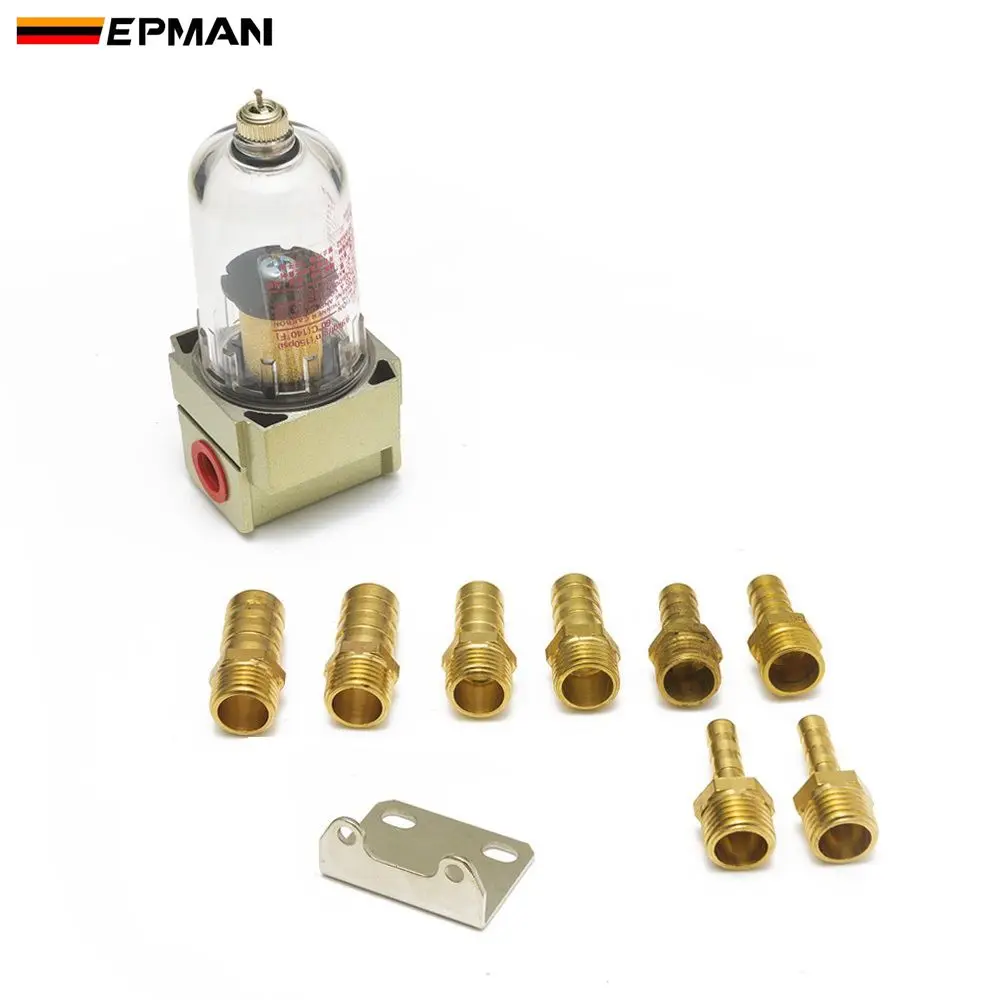 EPMAN Car Engine Oil Separator Catch Reservoir Tank Can Filter Out Impurities Baffled Engine Oil Separator EPEOSG32