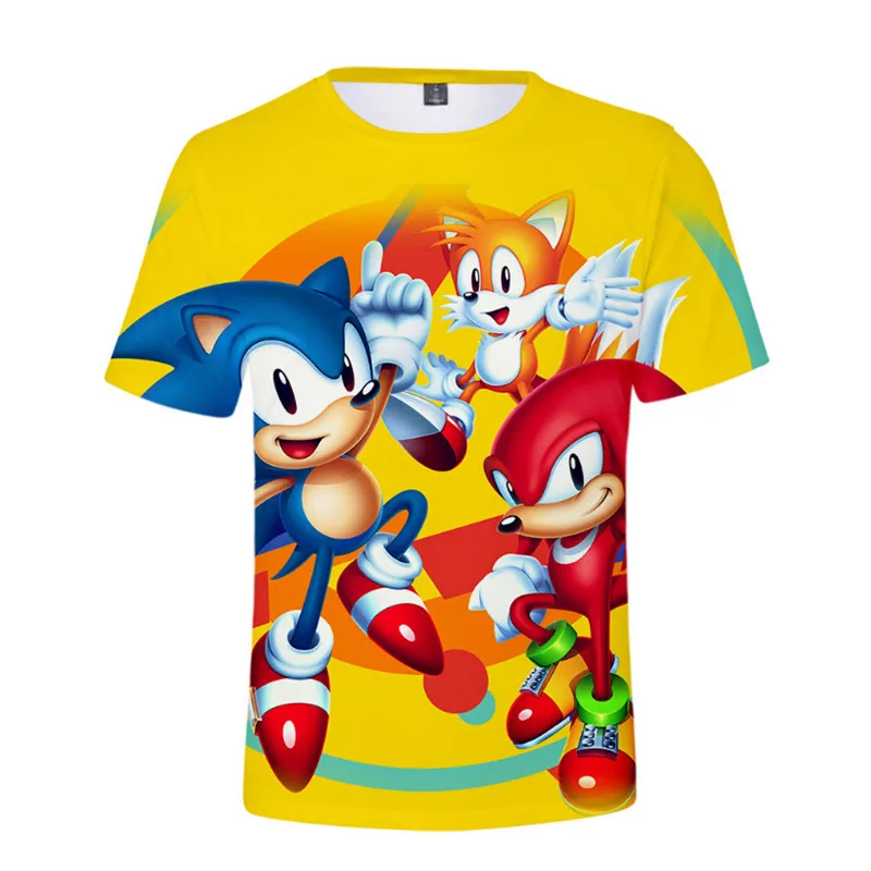 Детская одежда летняя короткая футболка с 3D принтом аниме, футболка для мальчиков и девочек, популярная детская футболка для мальчиков 3, 4, 5, 6, 7, 8, 9 лет - Цвет: picture colour