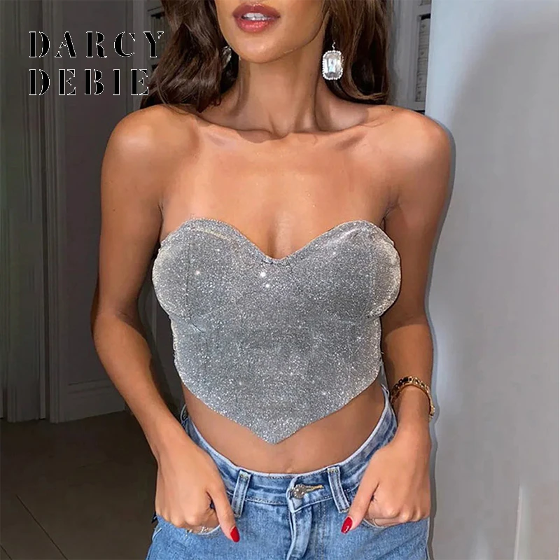 sparkly corset bustier