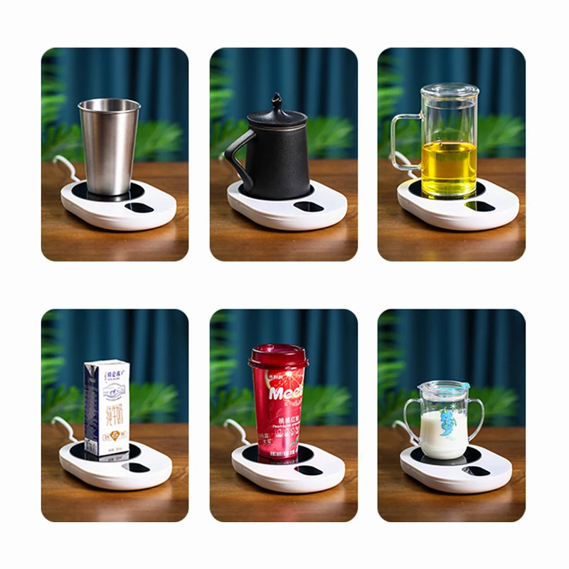 200W Cup Heater Coffee Mug Warmer 100°C Hot Tea Maker Warmer Coaster Electric Hot Plate 5 Gear Heating Pad with Timer 220V 5