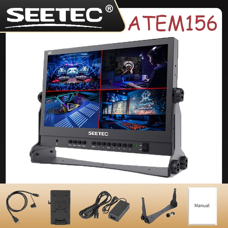 SEETEC ATEM156 15.6インチ 撮影用 HDMI4入力 Vマウント SEETEC