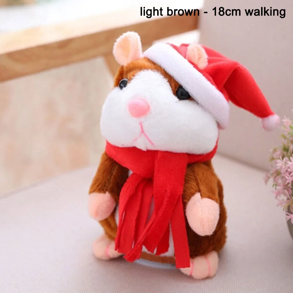 Cheeky Hamster Electric Talking Walking Pet Christmas Toy Speak Record Hamster Gift High Quality - Цвет: 18cm Nodding 3