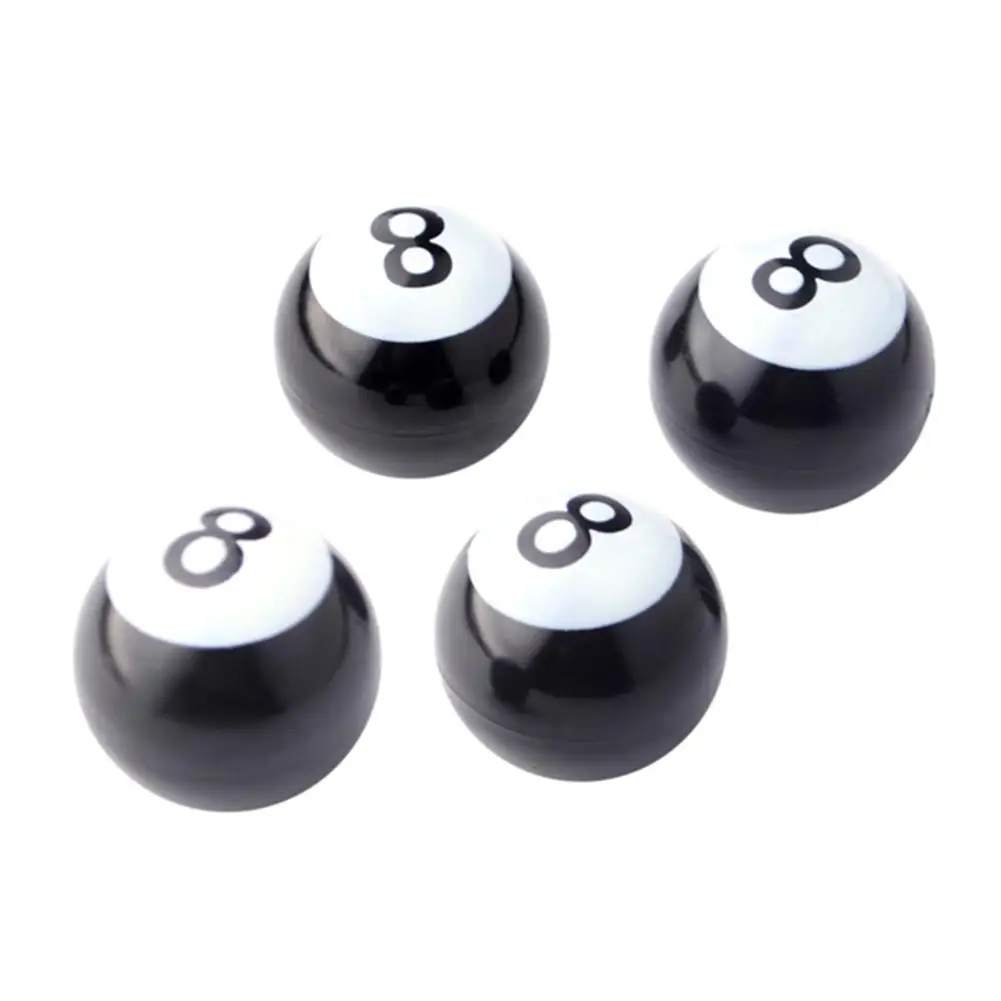 

4pcs/set Billiards Black 8 Tire Valve Stems Cover Tire Valve Caps Wheel Caps Dust Stems For Auto Tire Valve Dust Cap